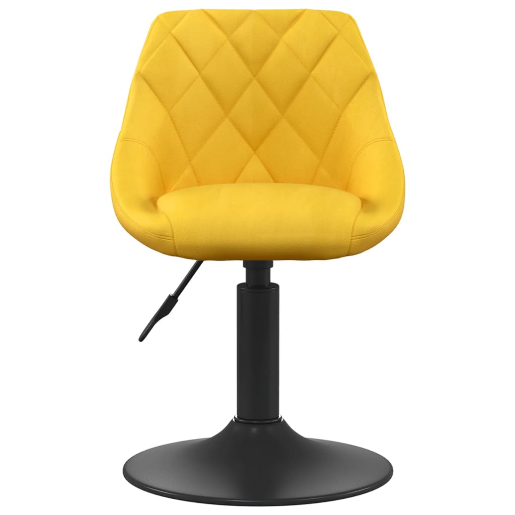 Tabouret de bar Jaune moutarde Velours