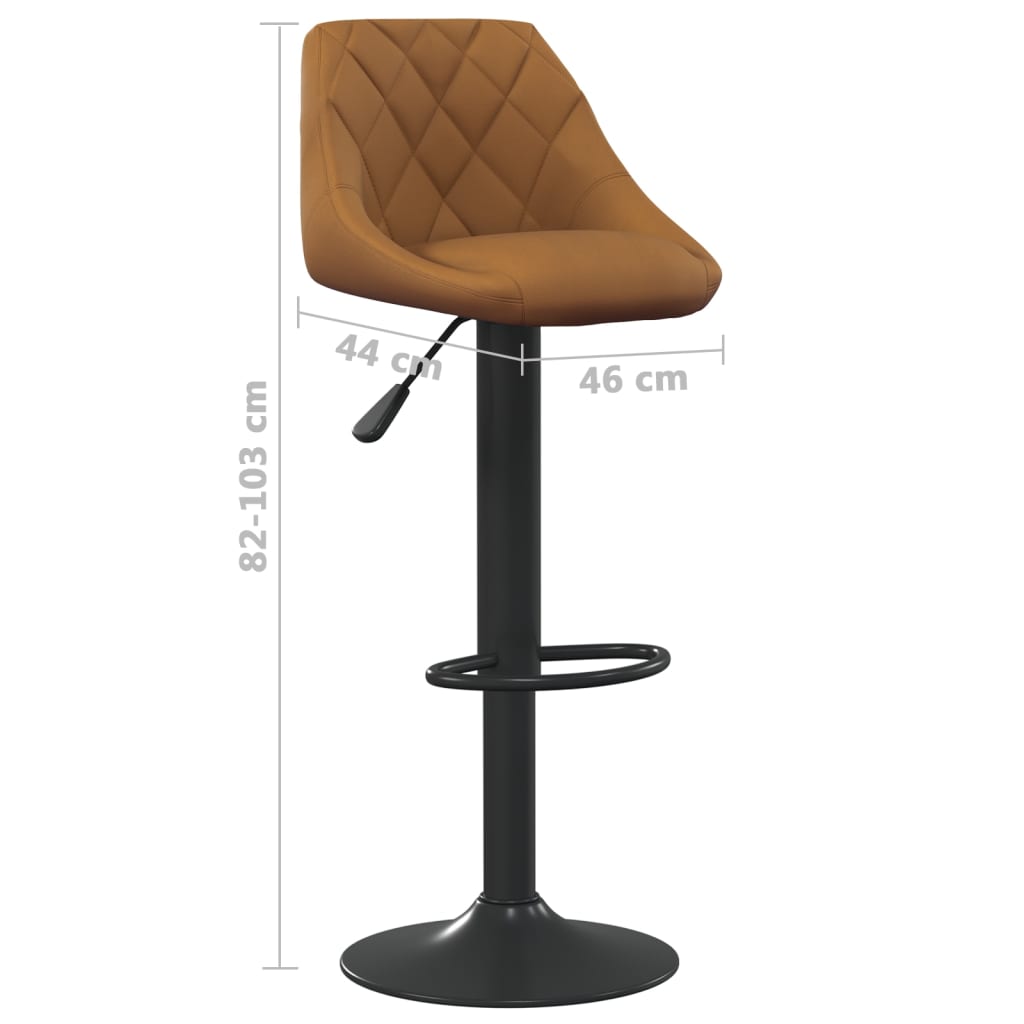 Tabouret de bar Marron Velours