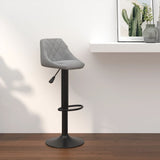 Tabouret de bar Gris clair Velours