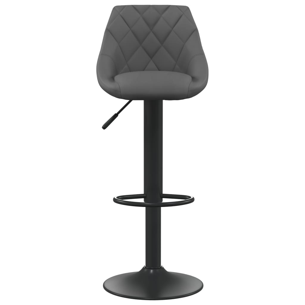 Tabouret de bar Gris foncé Velours