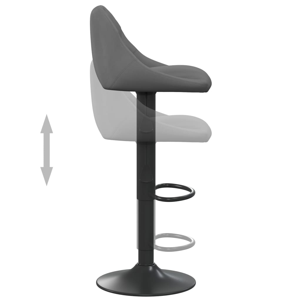 Tabouret de bar Gris foncé Velours