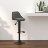 Tabouret de bar Gris foncé Velours