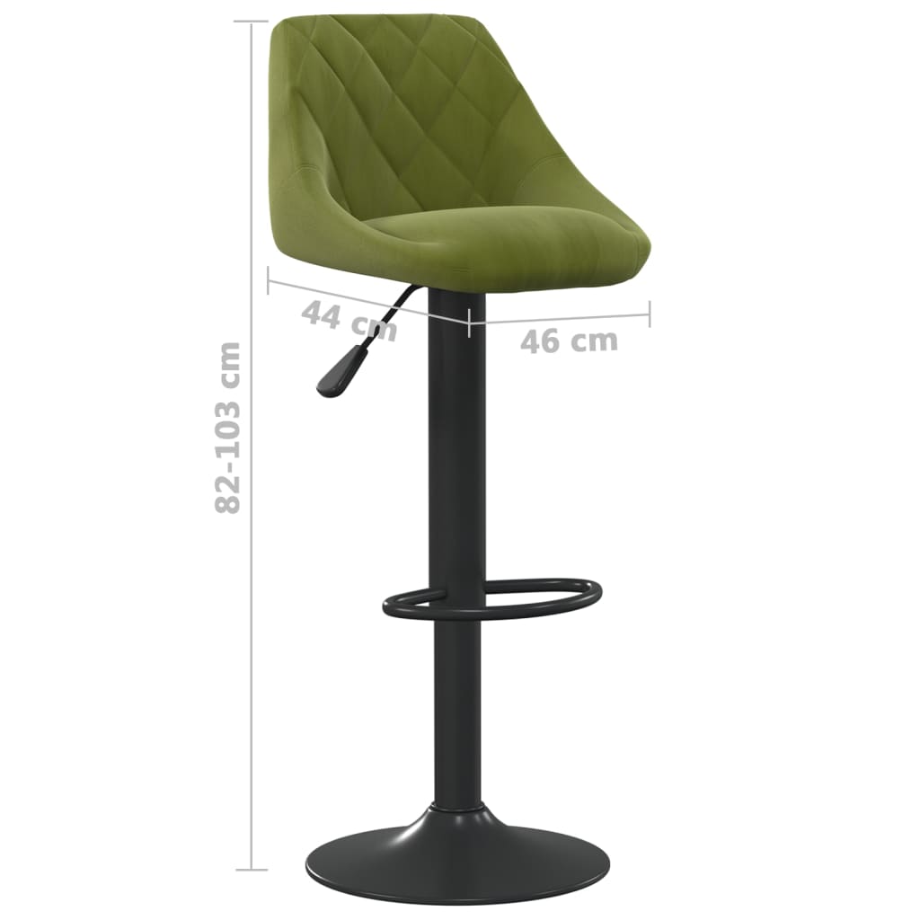 Tabouret de bar Vert clair Velours