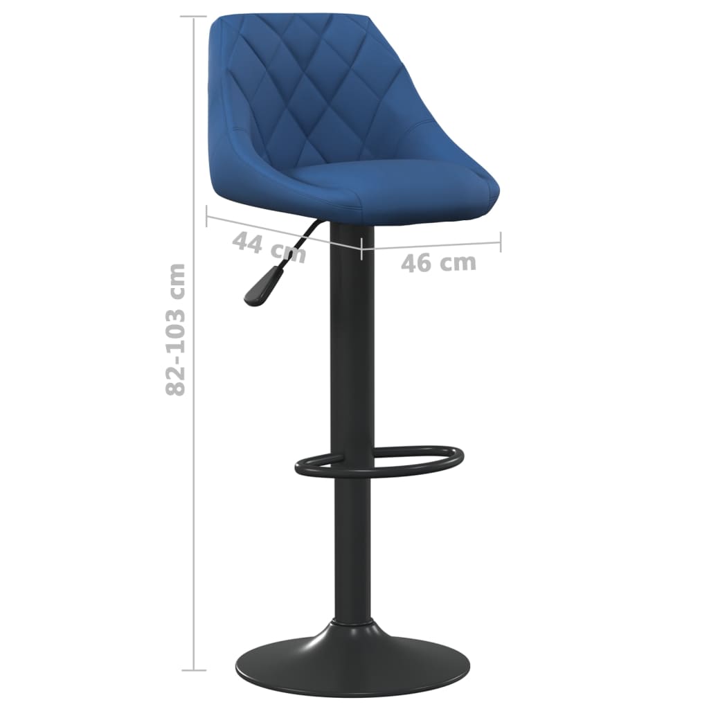 Tabouret de bar Bleu Velours