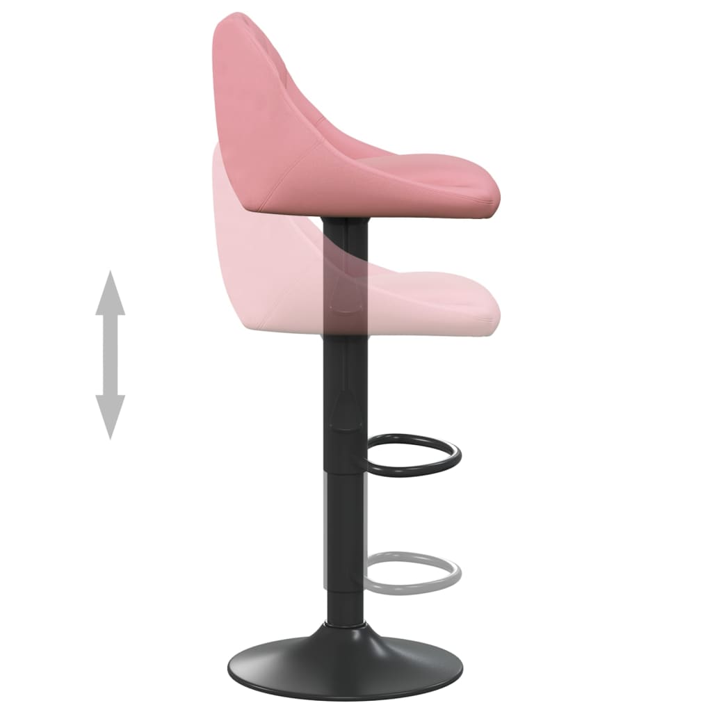 Tabouret de bar Rose Velours