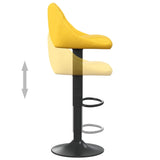 Tabouret de bar Jaune moutarde Velours