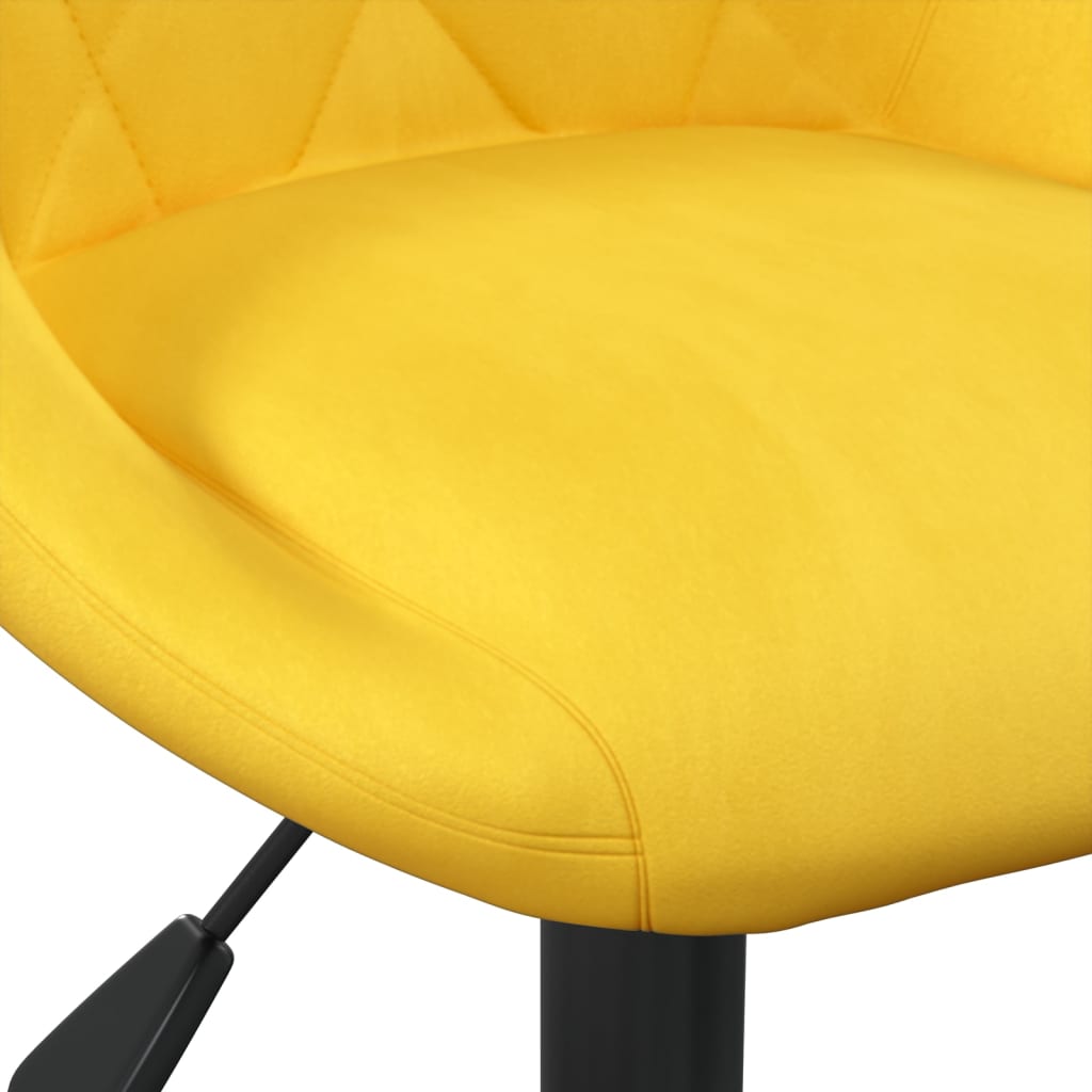 Tabouret de bar Jaune moutarde Velours