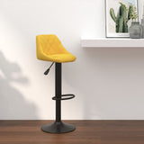 Tabouret de bar Jaune moutarde Velours