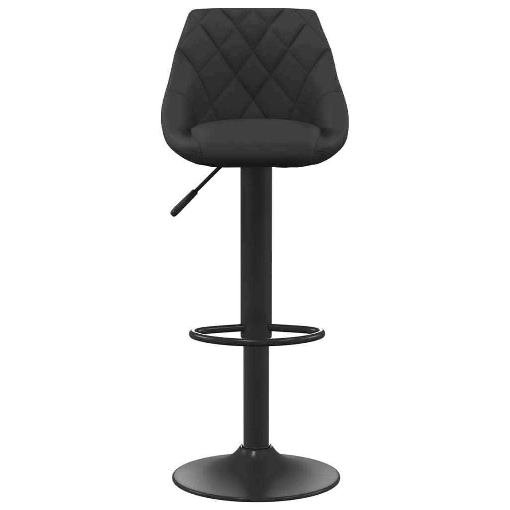 Tabourets de bar lot de 2 noir velours