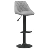 Tabourets de bar lot de 2 gris clair velours