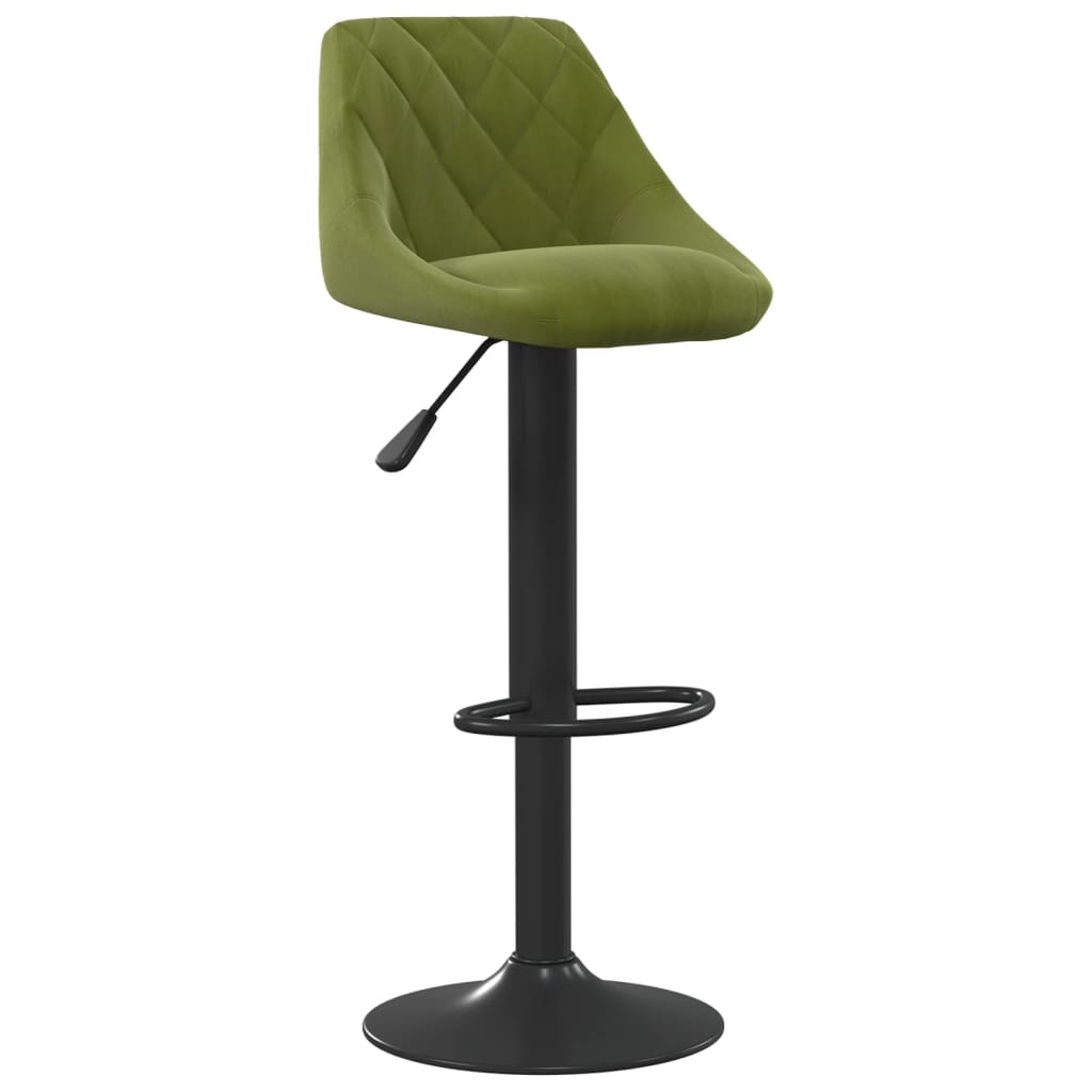 Tabourets de bar lot de 2 vert clair velours