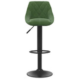 Tabourets de bar lot de 2 vert foncé velours