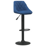 Tabourets de bar lot de 2 bleu velours