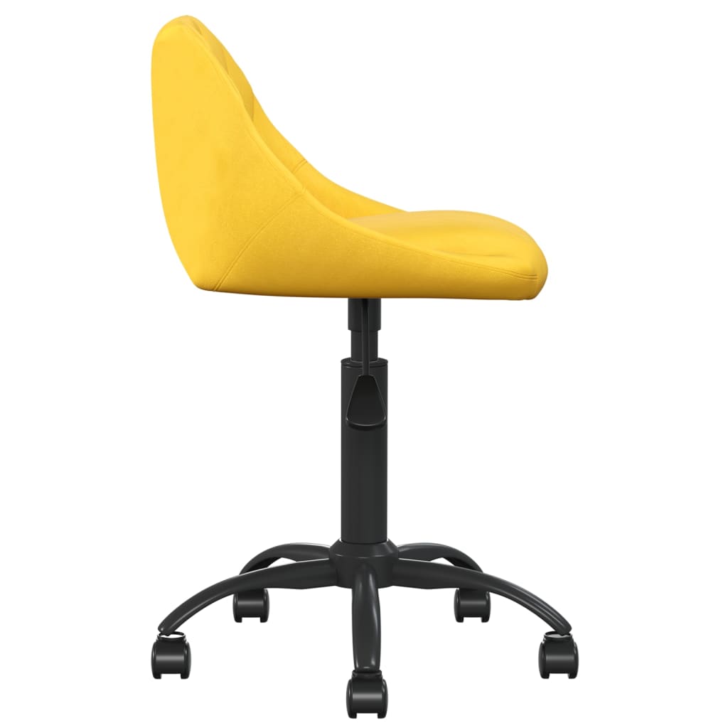 Chaise de salle à manger Jaune moutarde Velours