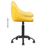 Chaise de salle à manger Jaune moutarde Velours