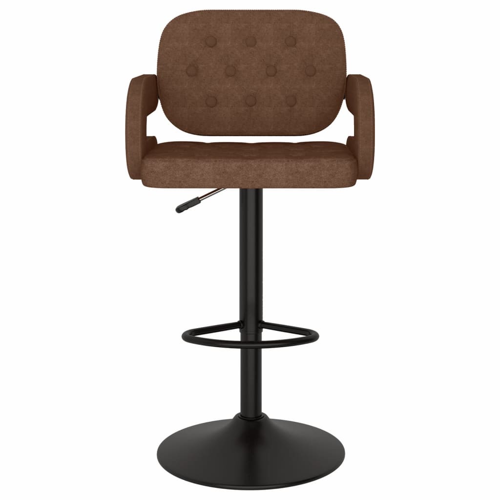 Tabourets de bar lot de 2 marron tissu