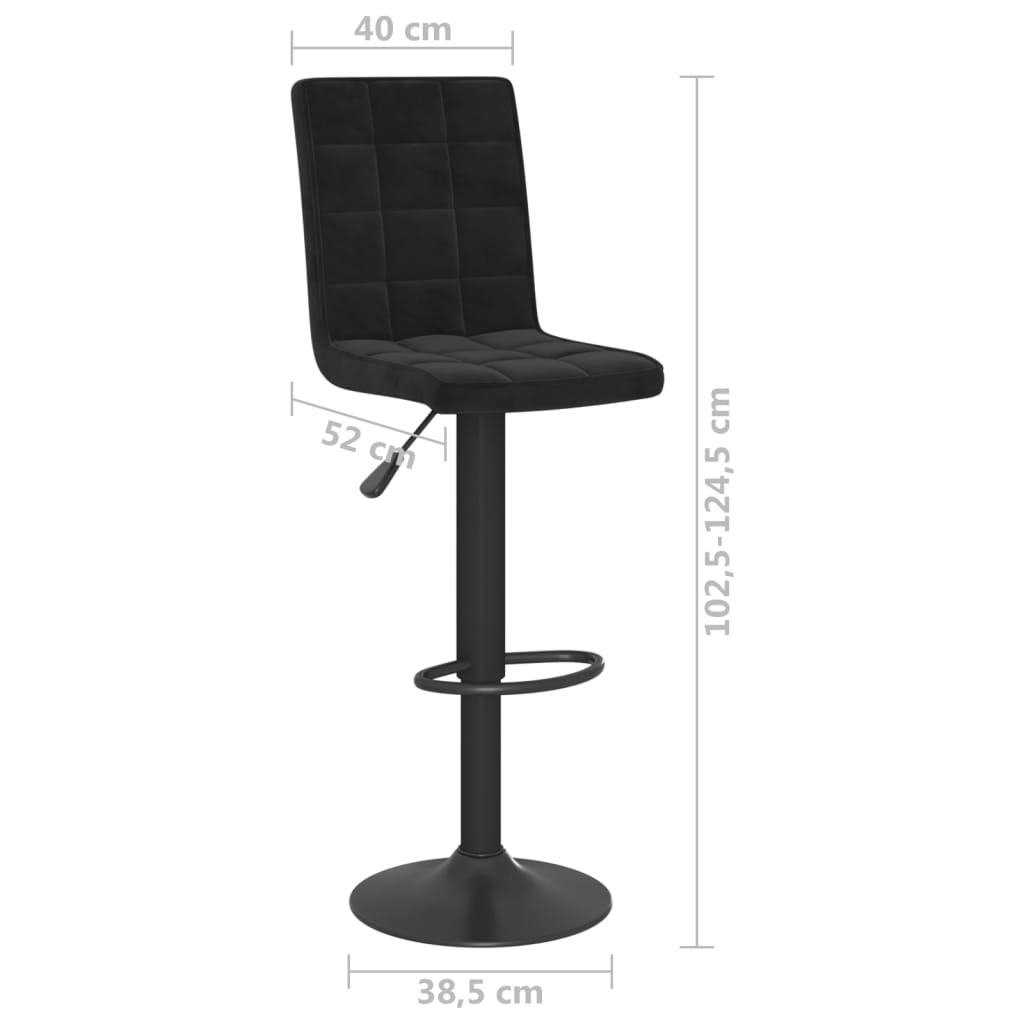 Tabouret de bar Noir Velours