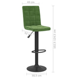 Tabouret de bar Vert foncé Velours