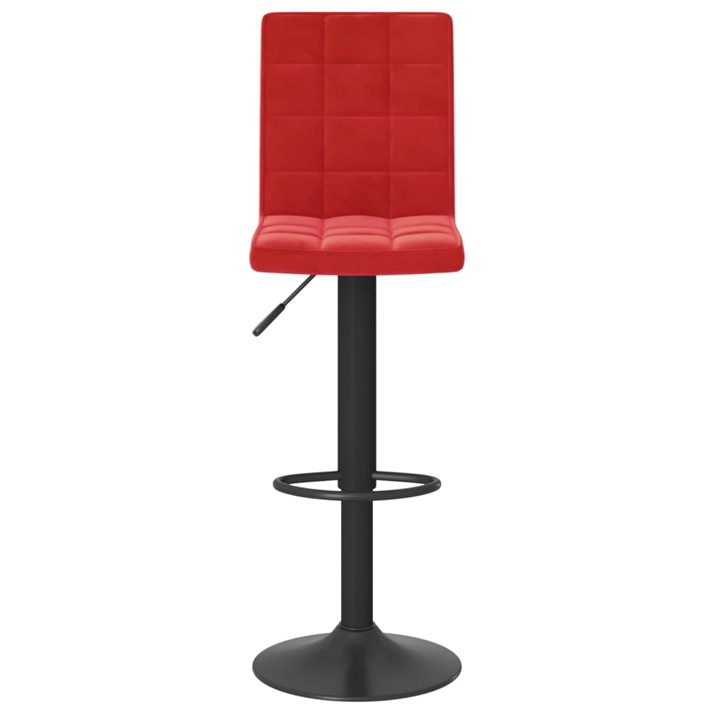 Tabouret de bar Rouge bordeaux Velours