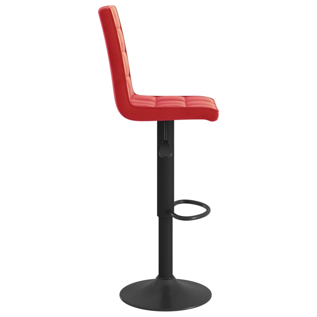 Tabouret de bar Rouge bordeaux Velours