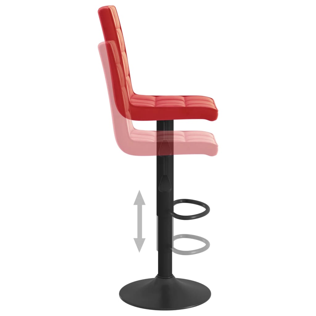 Tabouret de bar Rouge bordeaux Velours