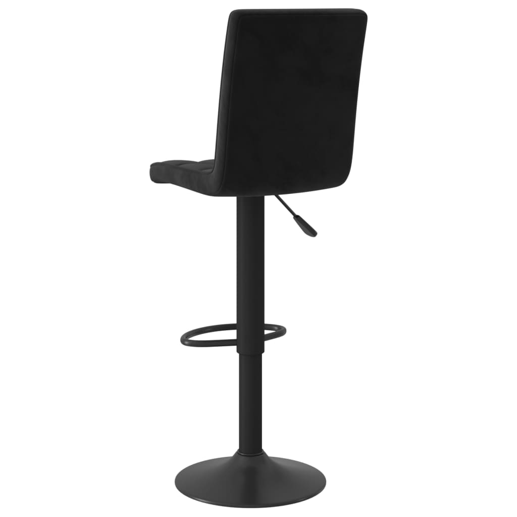 Tabourets de bar lot de 2 noir velours