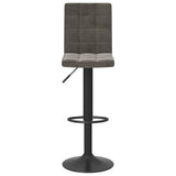 Tabourets de bar lot de 2 gris foncé velours