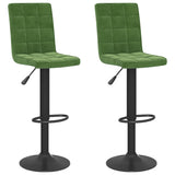 Tabourets de bar lot de 2 vert foncé velours