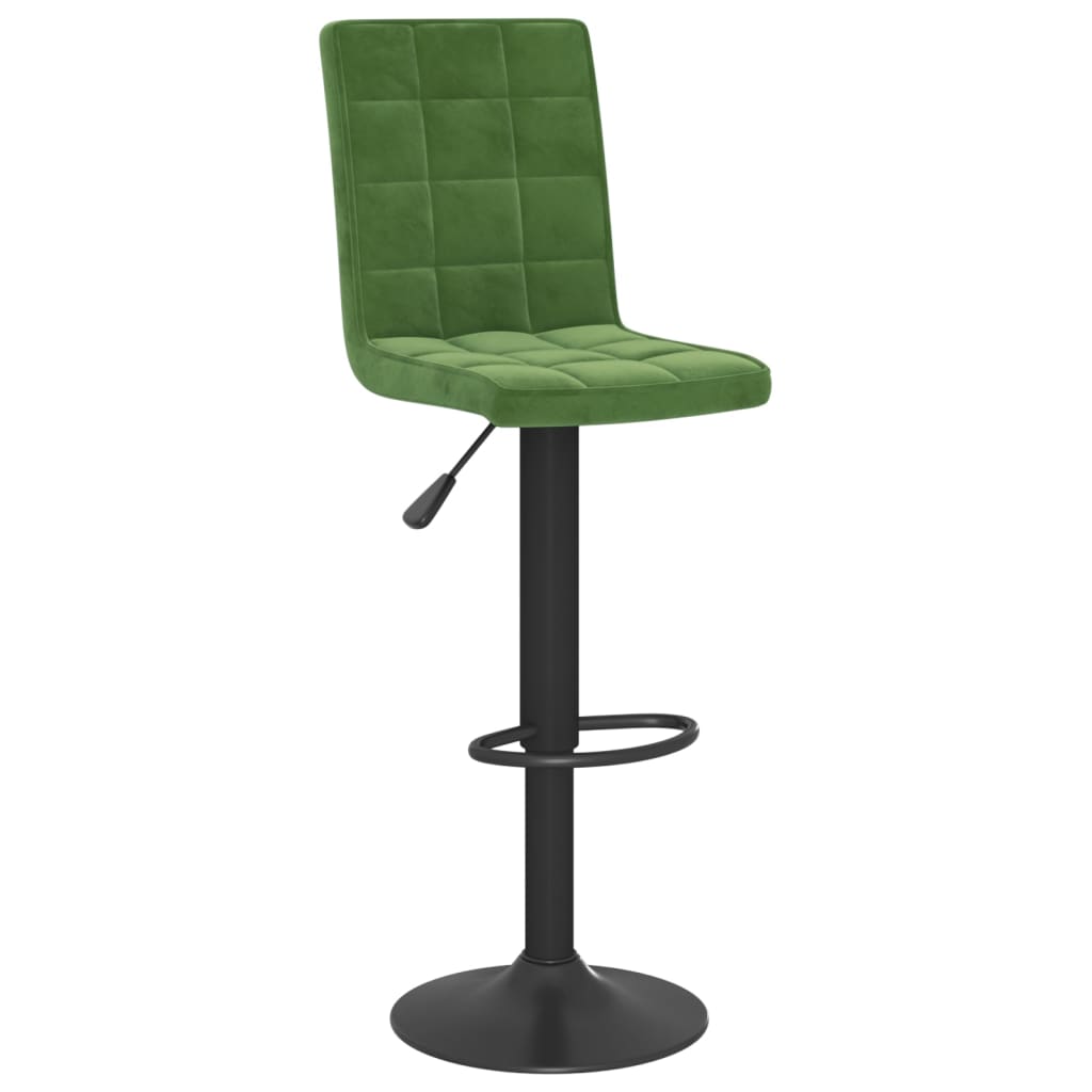 Tabourets de bar lot de 2 vert foncé velours