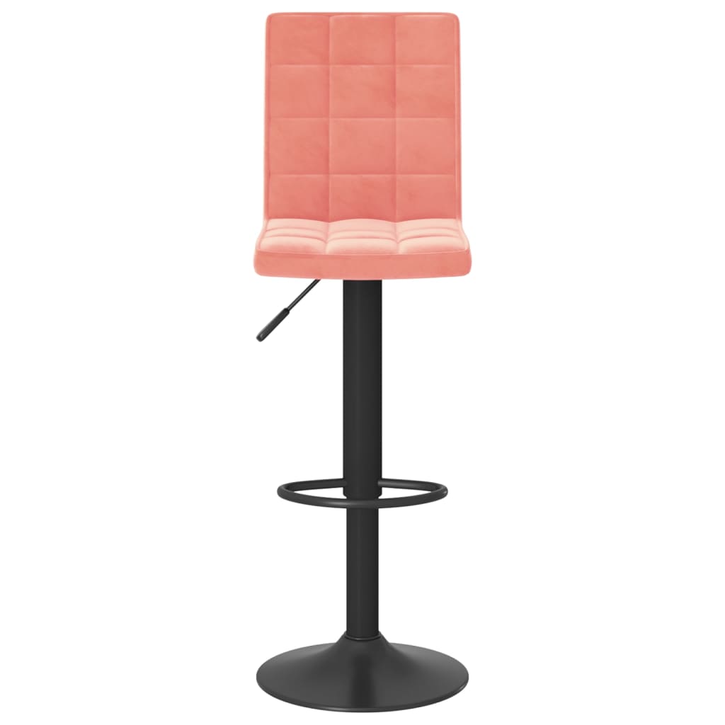 Tabourets de bar lot de 2 rose velours