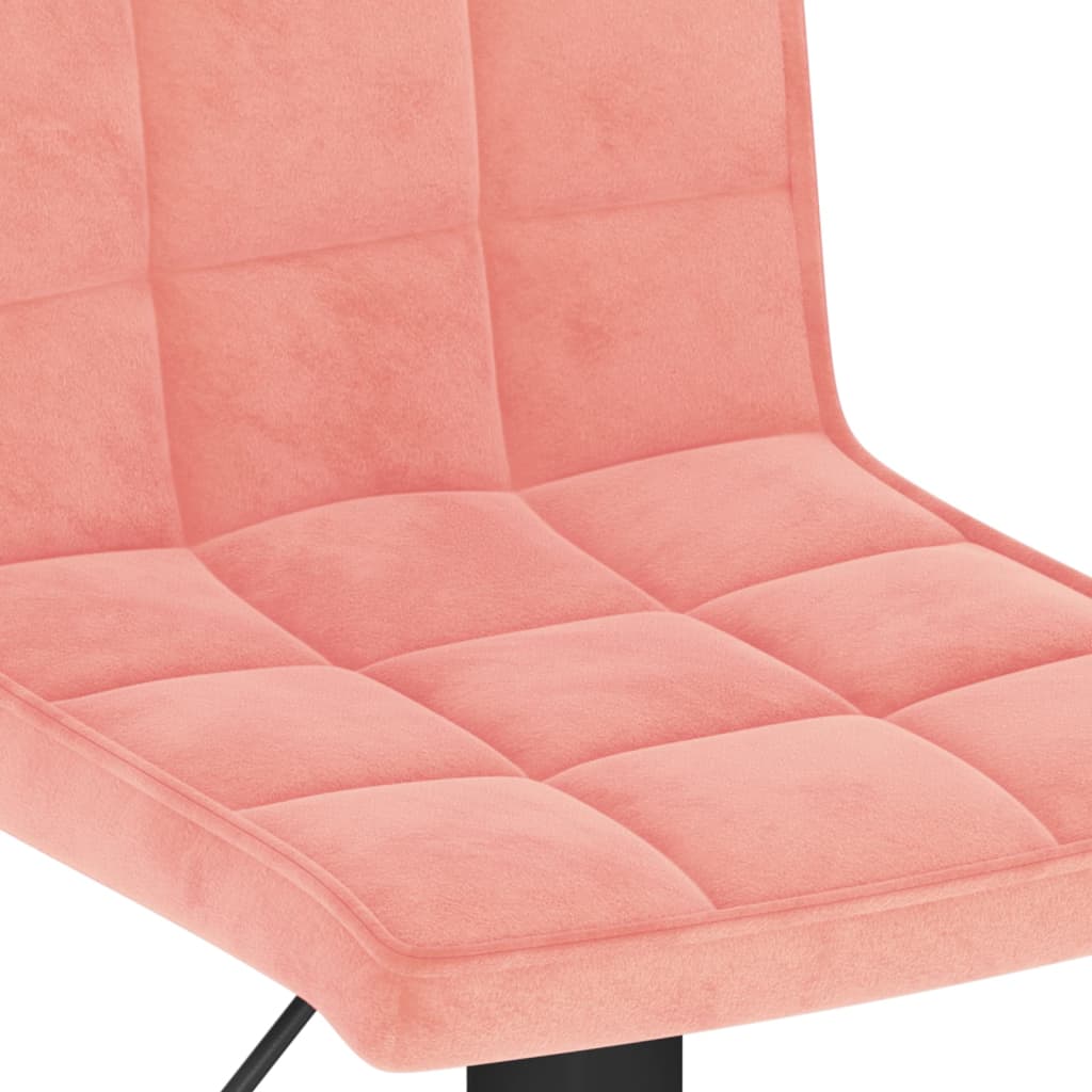 Tabourets de bar lot de 2 rose velours