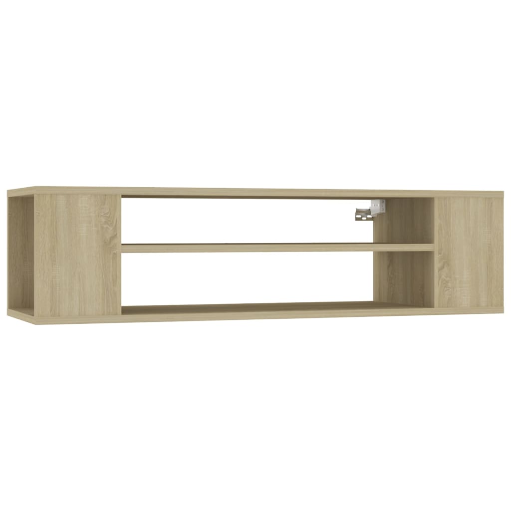 Wall-mounted TV cabinet Sonoma oak 100x30x26.5 cm Engineered wood