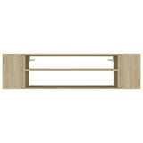 Wall-mounted TV cabinet Sonoma oak 100x30x26.5 cm Engineered wood