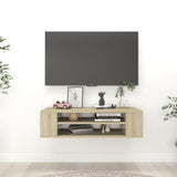 Wall-mounted TV cabinet Sonoma oak 100x30x26.5 cm Engineered wood