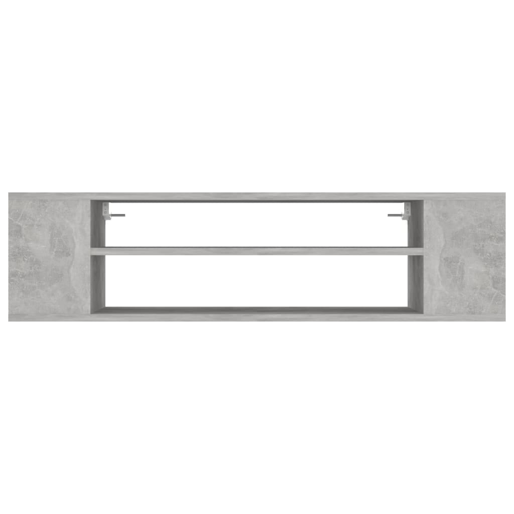 Meuble TV suspendu Gris béton 100x30x26,5 cm Bois d’ingénierie