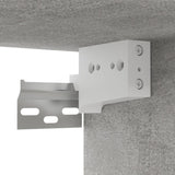 Meuble TV suspendu Gris béton 100x30x26,5 cm Bois d’ingénierie