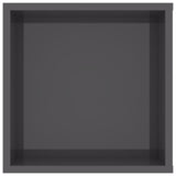 Meuble TV mural Gris brillant 102x35x35 cm Bois d’ingénierie