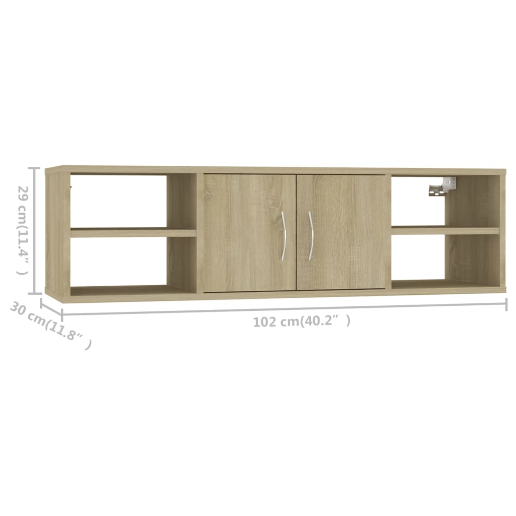 Étagère murale Chêne sonoma 102x30x29 cm Bois d’ingénierie