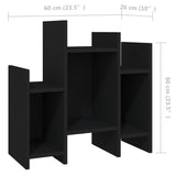 Side cabinet Black 60x26x60 cm Chipboard