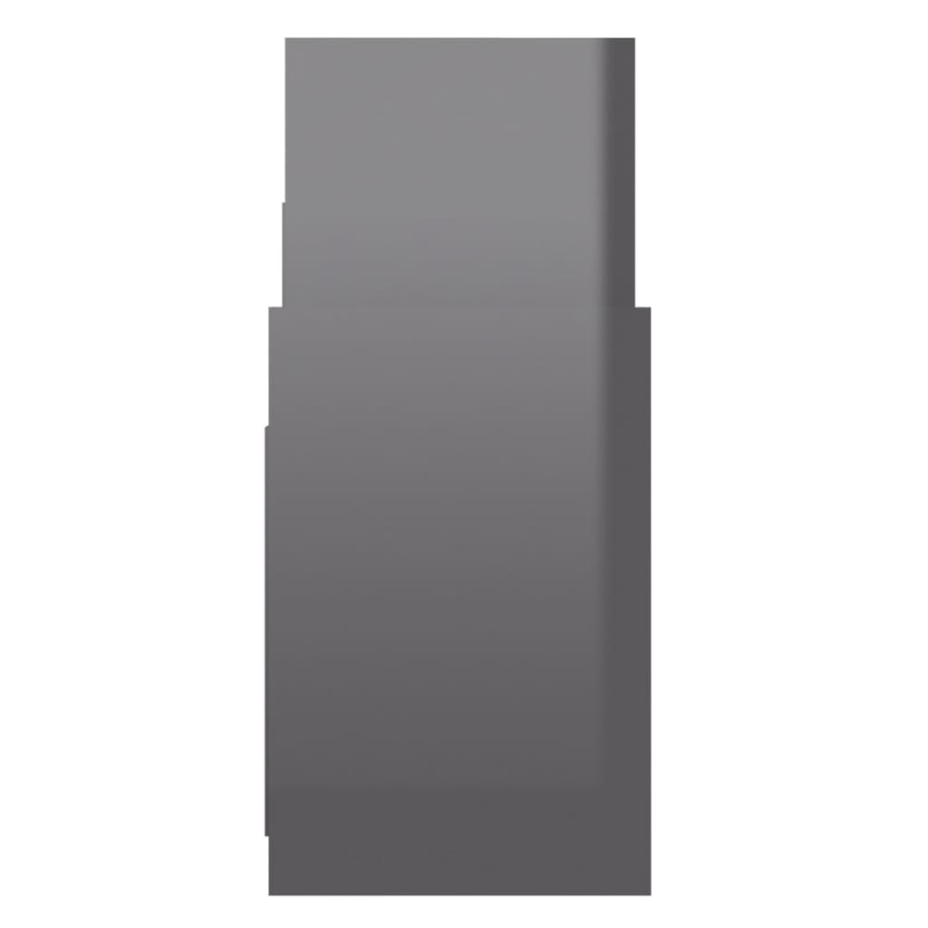 Side cabinet Glossy grey 60x26x60 cm Chipboard