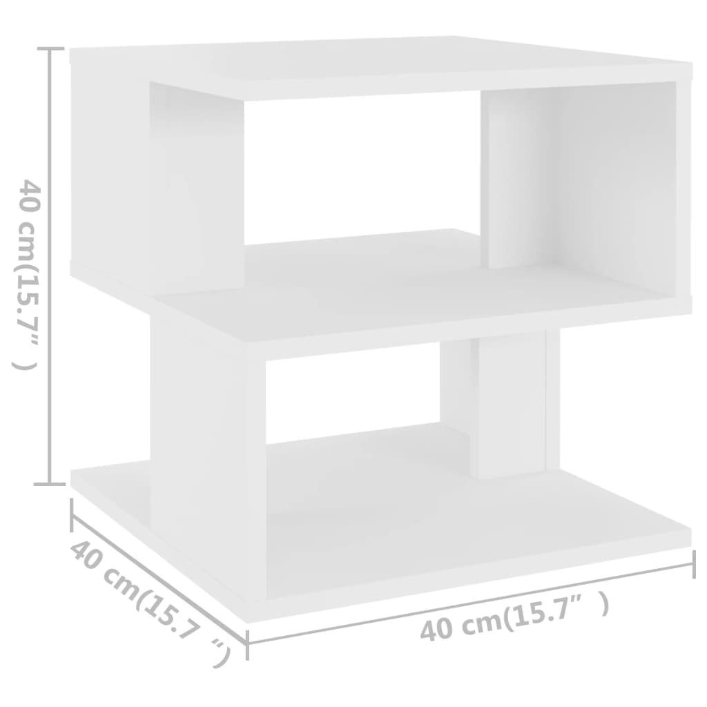 Table d'appoint Blanc 40x40x40 cm Aggloméré