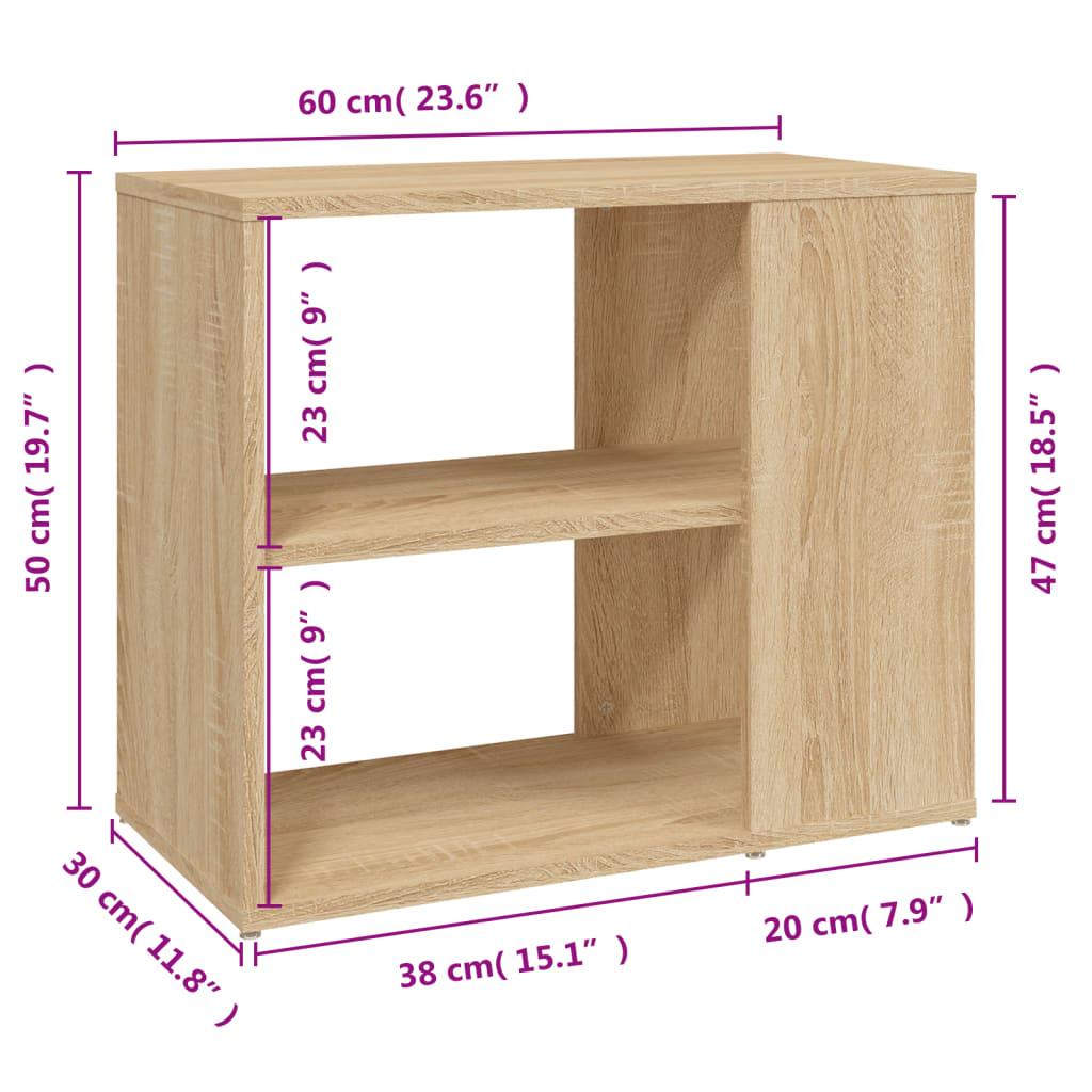 Armoire latérale Chêne sonoma 60x30x50 cm Bois d’ingénierie