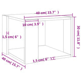 Couchtisch Betongrau 40x40x30 cm Holzwerkstoff