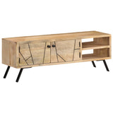 Meuble TV 110x30x40 cm Bois massif de manguier