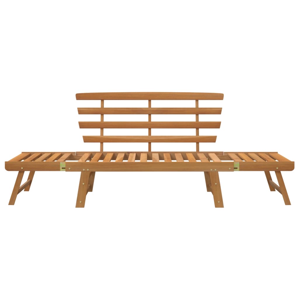 Banc de jardin 2-en-1 190 cm Bois solide d'acacia