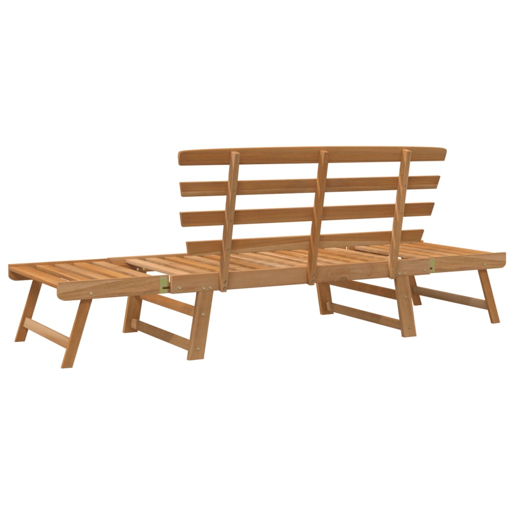 Banc de jardin 2-en-1 190 cm Bois solide d'acacia