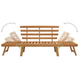 Banc de jardin 2-en-1 190 cm Bois solide d'acacia