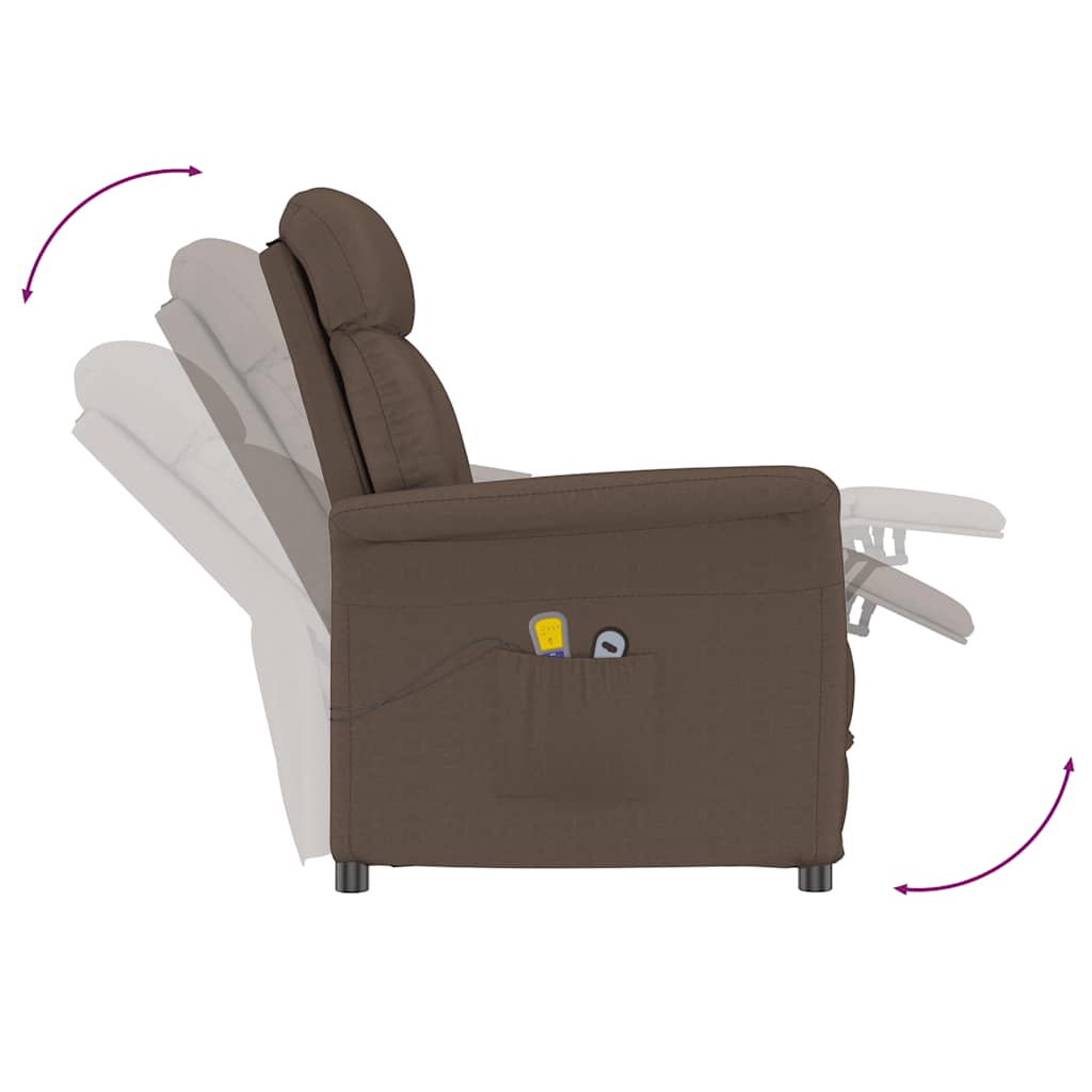 Fauteuil de massage électrique Marron Similicuir daim