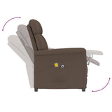 Fauteuil de massage électrique Marron Similicuir daim