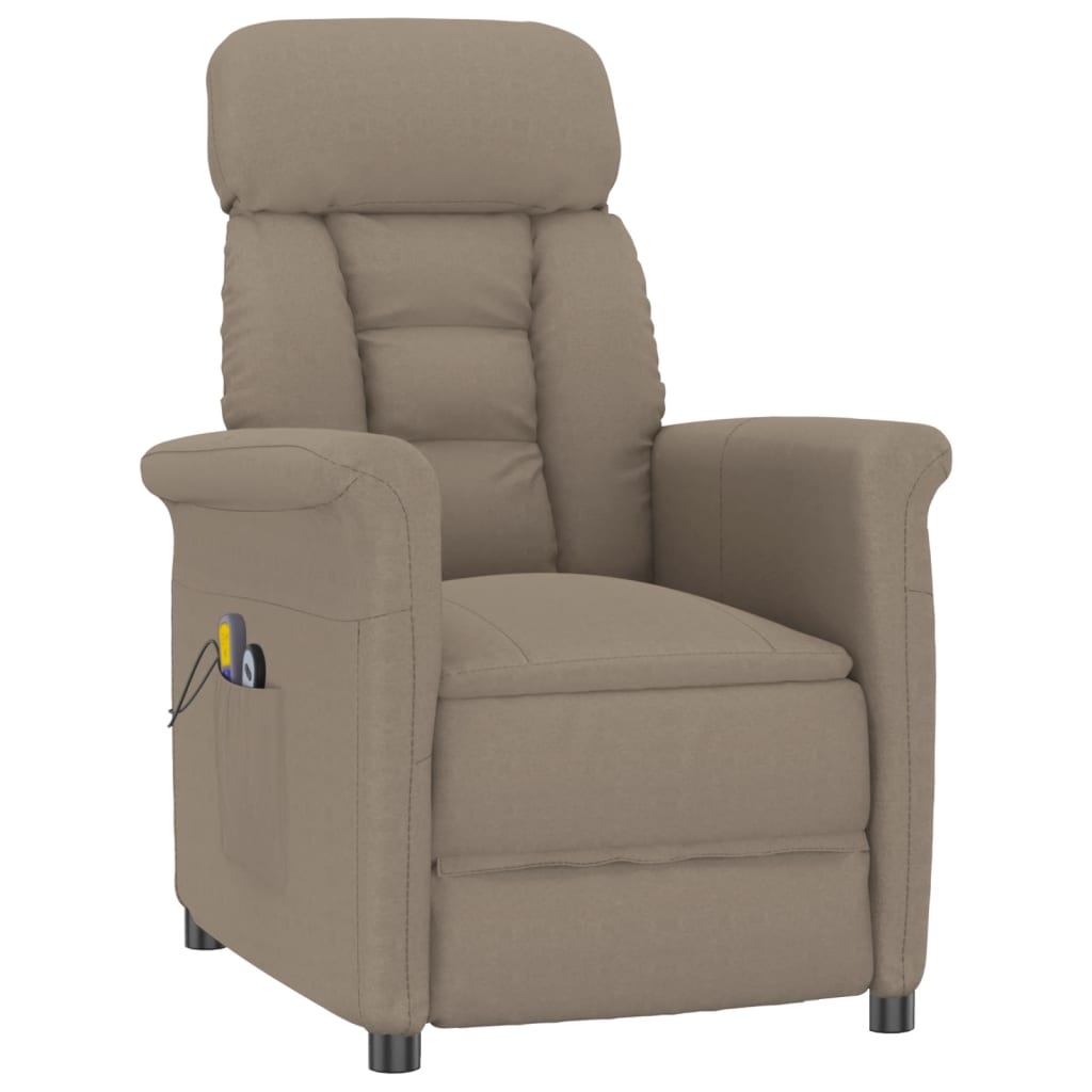 Fauteuil de massage électrique Taupe Similicuir daim